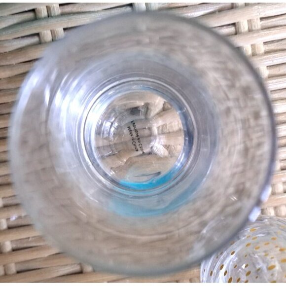 Unbranded Stemless Champagne Flutes Gold Confetti Set of 4 - Picture 6 of 8